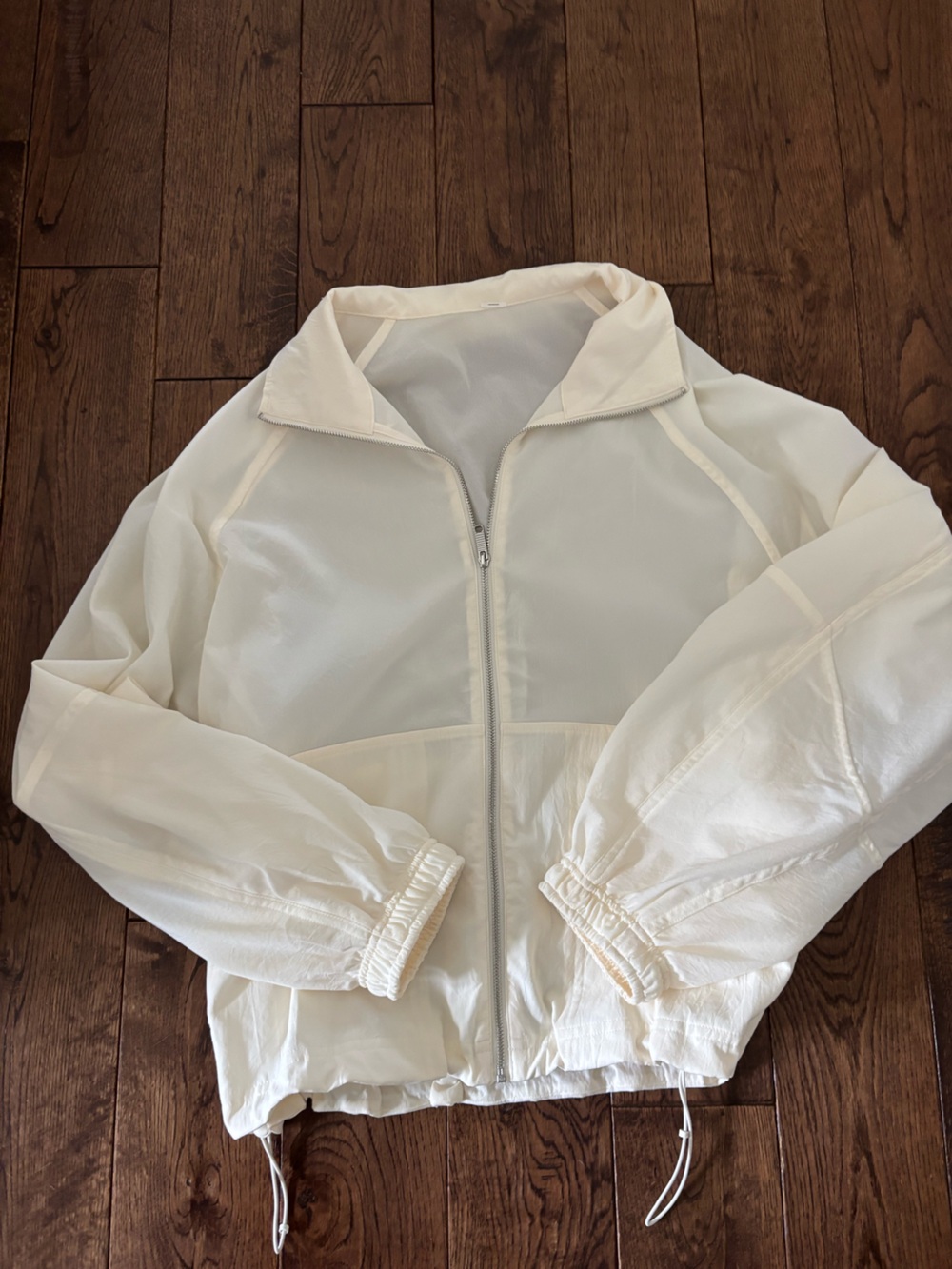 lululemon athletica Cream Lightweight Zip Bomber